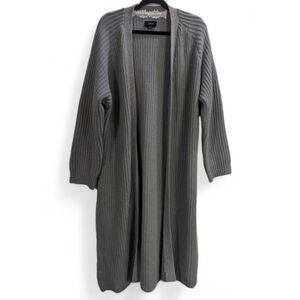 VICI/POL Grey Cable Knit Sweater Duster W/ Side Splits